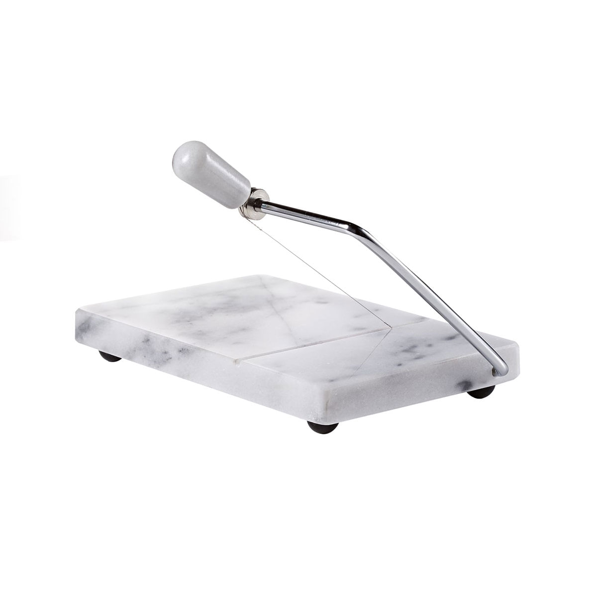 Encontraproduto.com.br - Bandeja com Cortador para Queijo Hudson Home em Mármore / Aço Inox