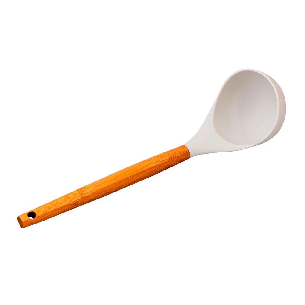 Concha em bambu e silicone Hudson Home Prime 30cm branco