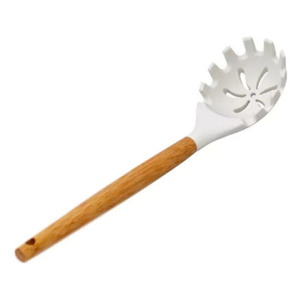 Colher vazada para massa Hudson Home Prime 30,5cm branco