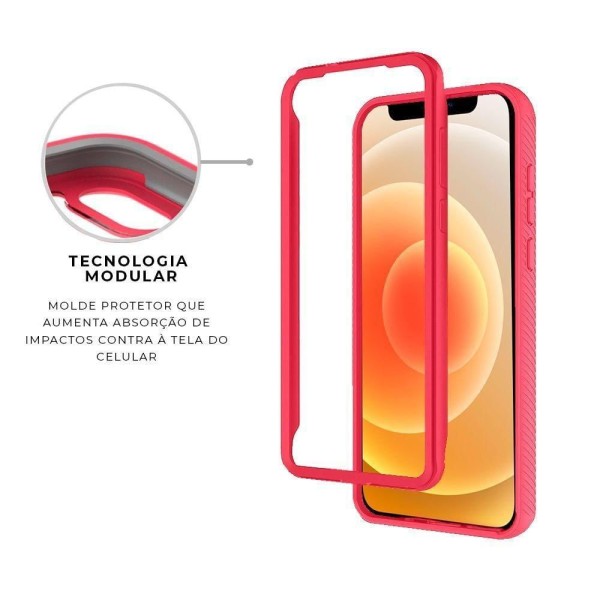 Encontraproduto.com.br - Capa case capinha Stronger Rosa para iPhone 12 - Gshield