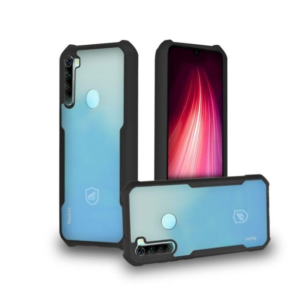 Encontraproduto.com.br - Kit Capa Case Capinha Dual Shock X E Pelicula Nano Vidro Para Xiaomi Redmi Note 8 - Gshield