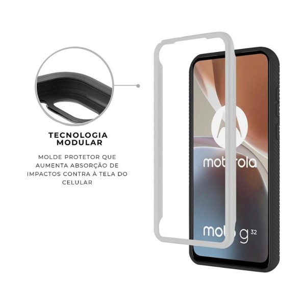 Encontraproduto.com.br - Capa para Motorola Moto G32 - Stronger Preta - Gshield