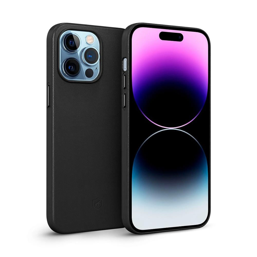 Encontraproduto.com.br - Capa Couro e Pelicula Coverage para iPhone 14 Pro - Gshield