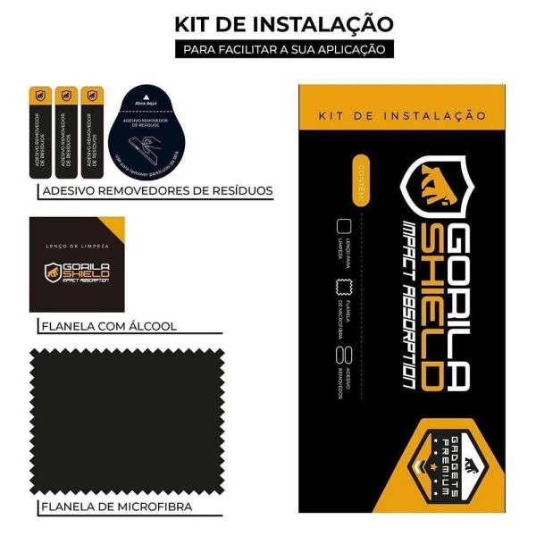 Encontraproduto.com.br - Kit Capa Clear Proof e Pelicula Coverage 5D Pro Preta para iPhone XR - Gshield