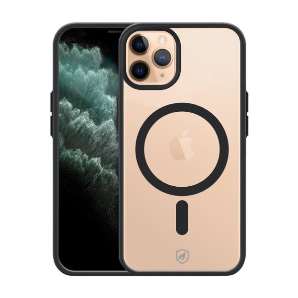 Encontraproduto.com.br - Kit Capa Magsafe Preta e Pelicula Coverage 5D Pro Preta para iPhone 11 Pro Max - Gshield
