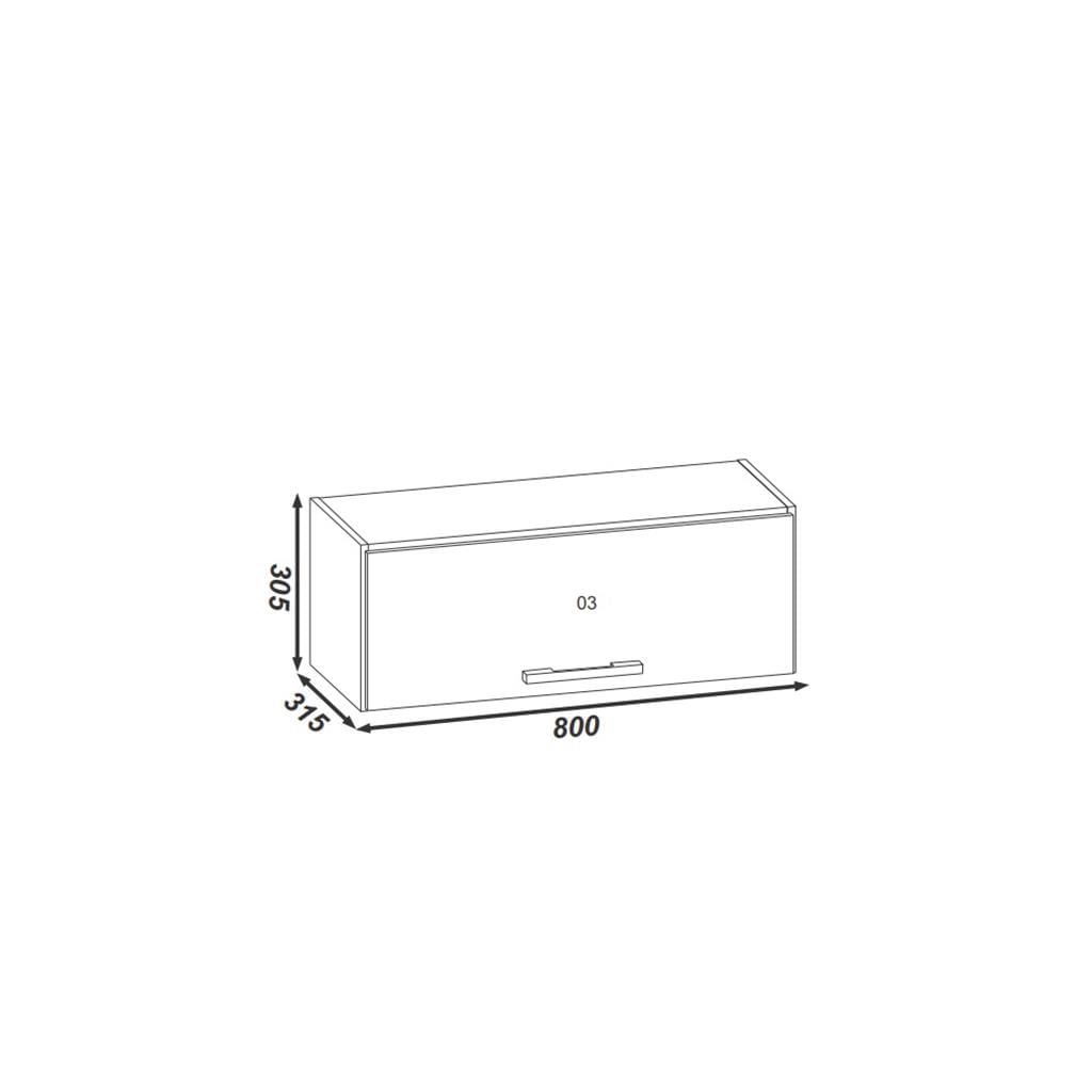 Encontraproduto.com.br - Armário Aéreo para Geladeira 1 Porta San Marino Atualle