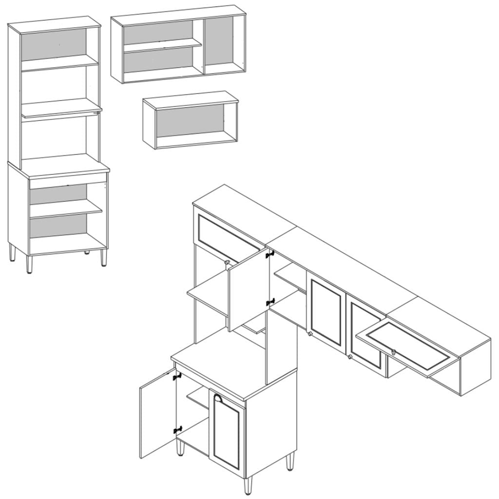 Cozinha Modulada 3 Peças Viena Atualle