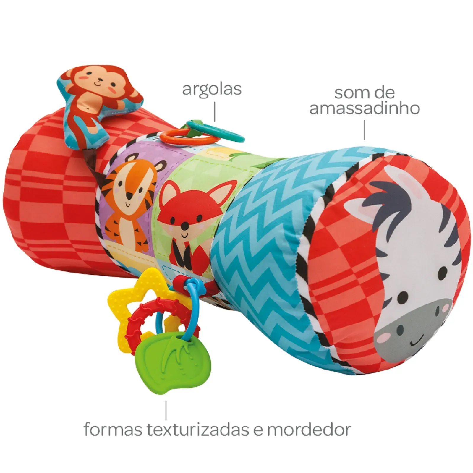 Encontraproduto.com.br - Almofada Rolinho De Atividades Toys Buba 10661