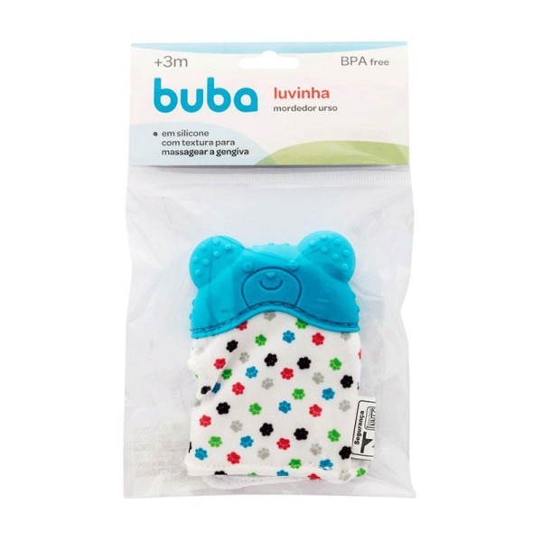 Encontraproduto.com.br - Luvinha Mordedor Urso Buba Azul