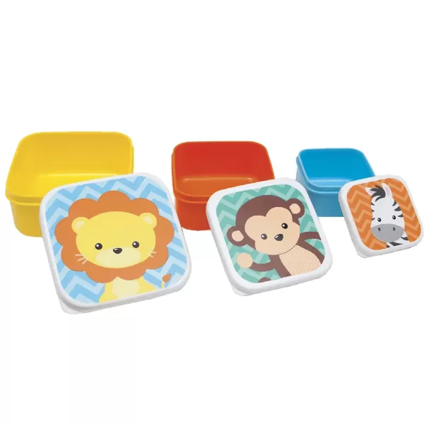 Encontraproduto.com.br - KIT COM 3 POTINHOS ANIMAL FUN - BUBA