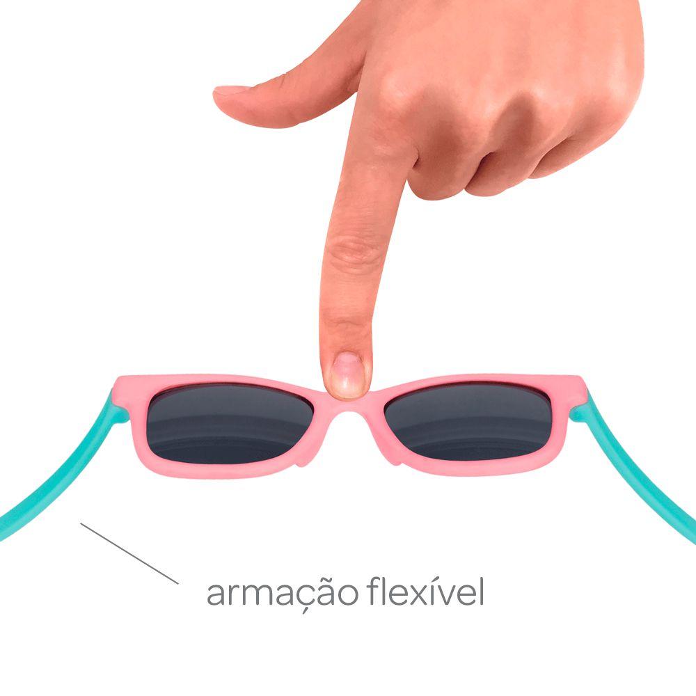 Encontraproduto.com.br - Óculos de Sol Infantil Rosa/Verde Proteção UVA e UVB Buba