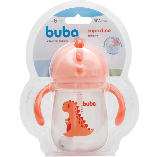 Encontraproduto.com.br - COPO DINO COM ALCA ROSA - BUBA
