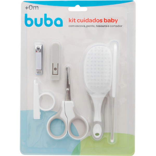 Encontraproduto.com.br - Kit De Cuidados Baby Cinza Buba 11953