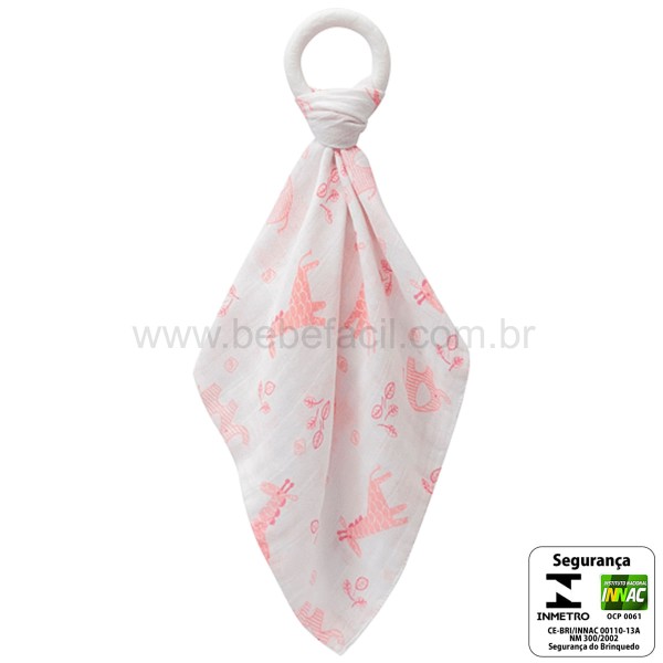 Encontraproduto.com.br - NANINHA ESTAMPADA COM MORDEDOR ARGOLA -  ROSA