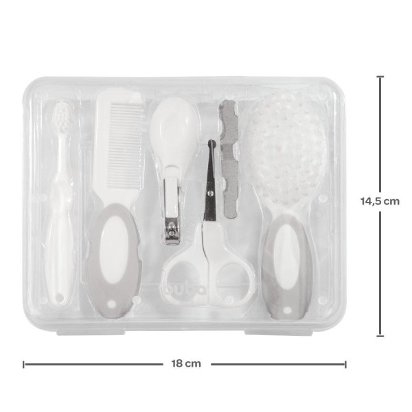 Encontraproduto.com.br - Kit Cuidados e Higiene Com Estojo Bebê Criança 6 Peças Buba