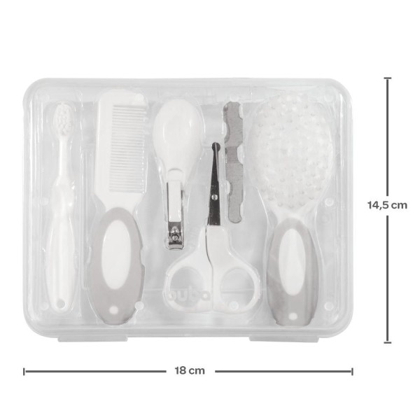 Encontraproduto.com.br - Kit Cuidados e Higiene Com Estojo Bebê Criança 6 Peças Buba