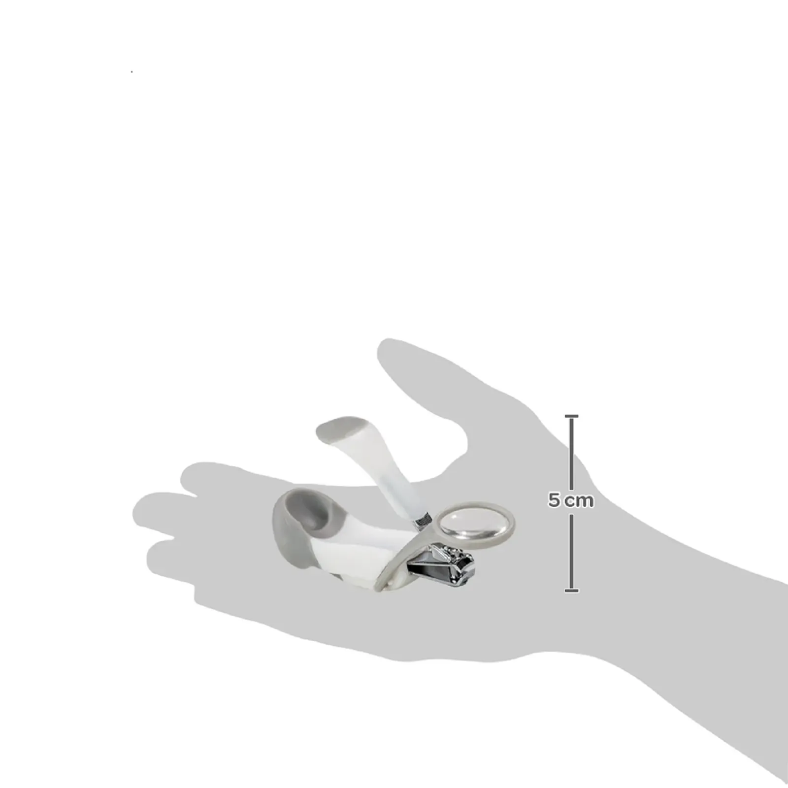 Encontraproduto.com.br - Cortador De Unha Com Lupa Cinza Buba 12744