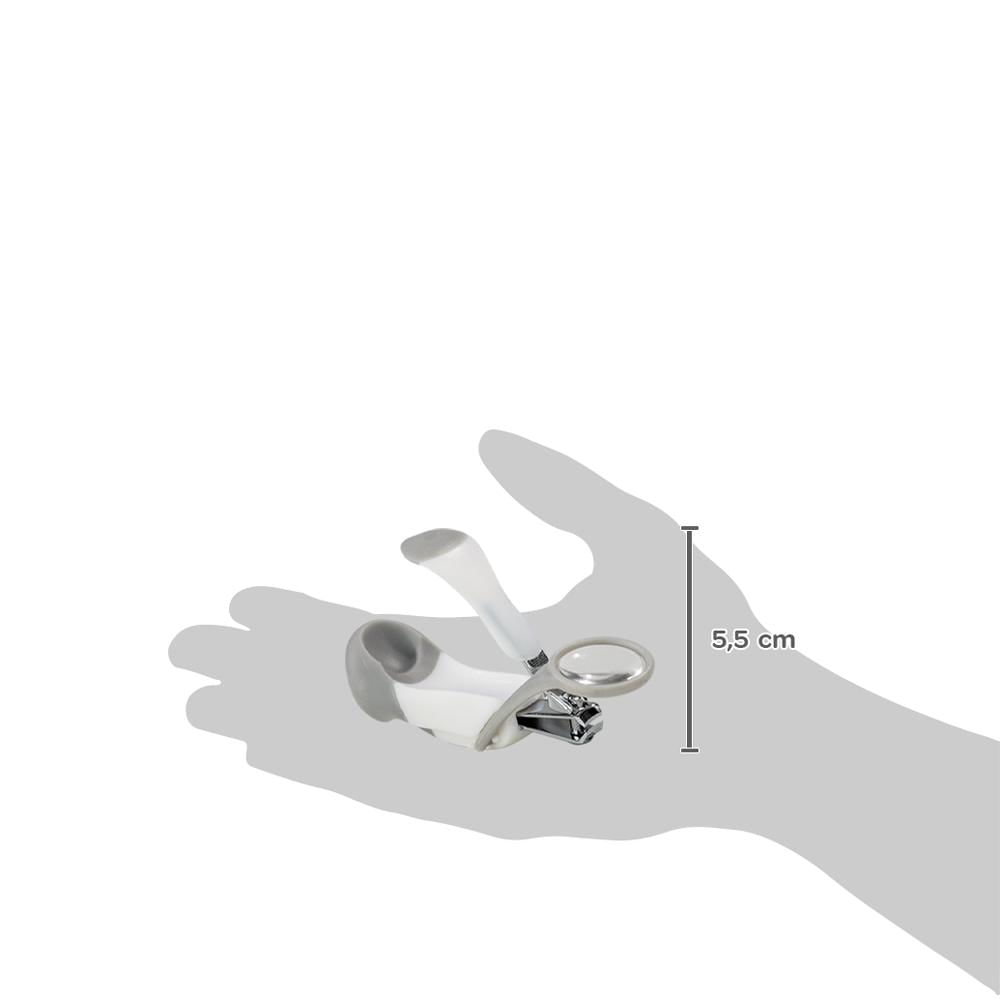 Encontraproduto.com.br - Cortador De Unha Com Lupa Cinza Buba 12744