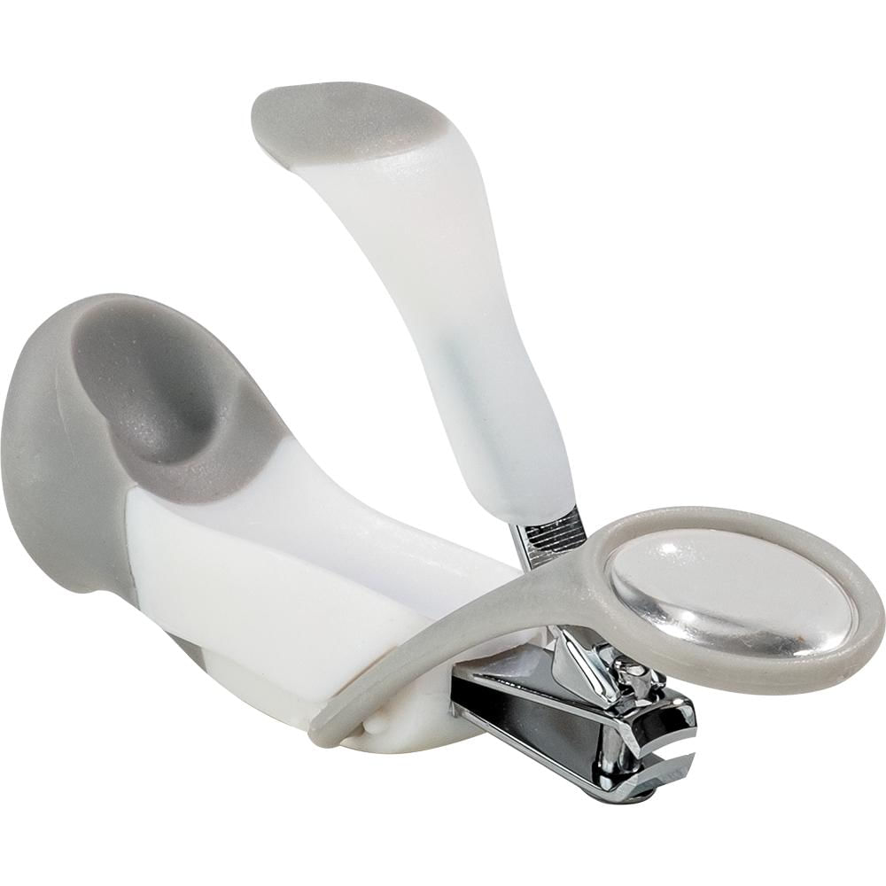 Encontraproduto.com.br - Cortador De Unha Com Lupa Cinza Buba 12744