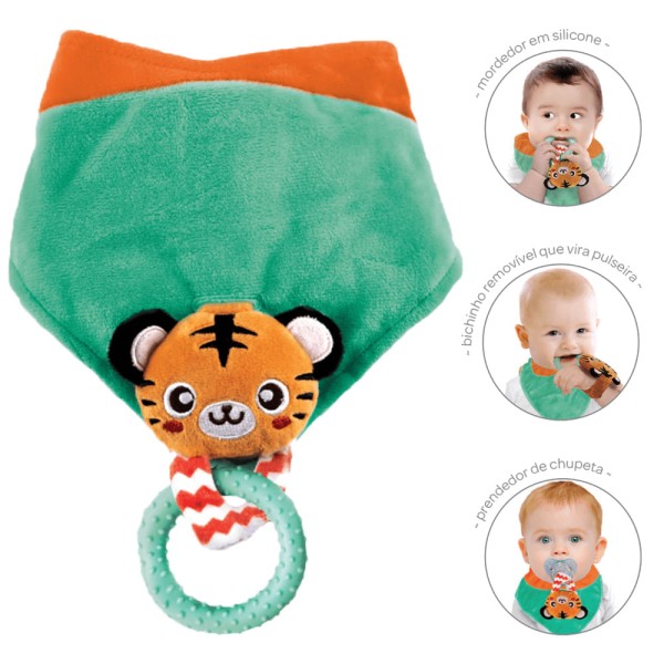 Encontraproduto.com.br - Bandana Plush Com Mordedor Bub Buba 12756