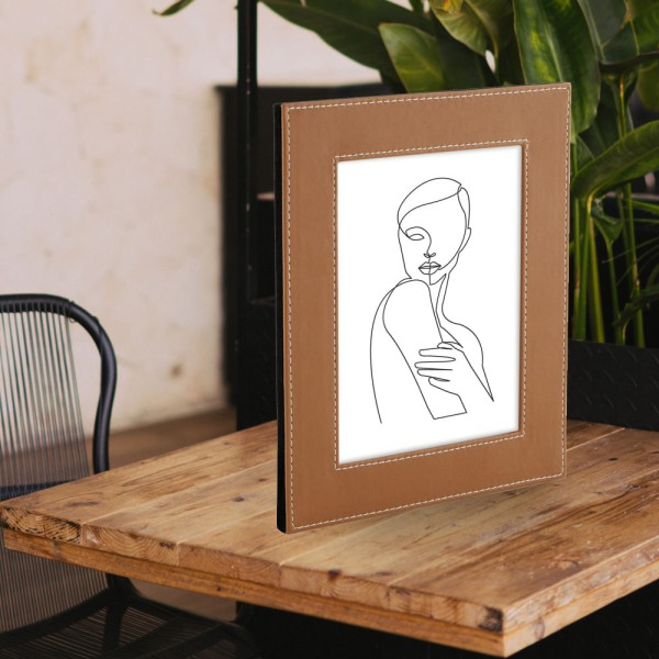 Encontraproduto.com.br - Porta-retrato  com revestimento sintético - 20x25