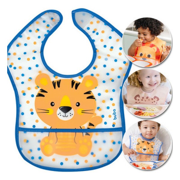 Encontraproduto.com.br - Babador - Buba - Arco-Íris - Com Pega Migalhas - Rosa