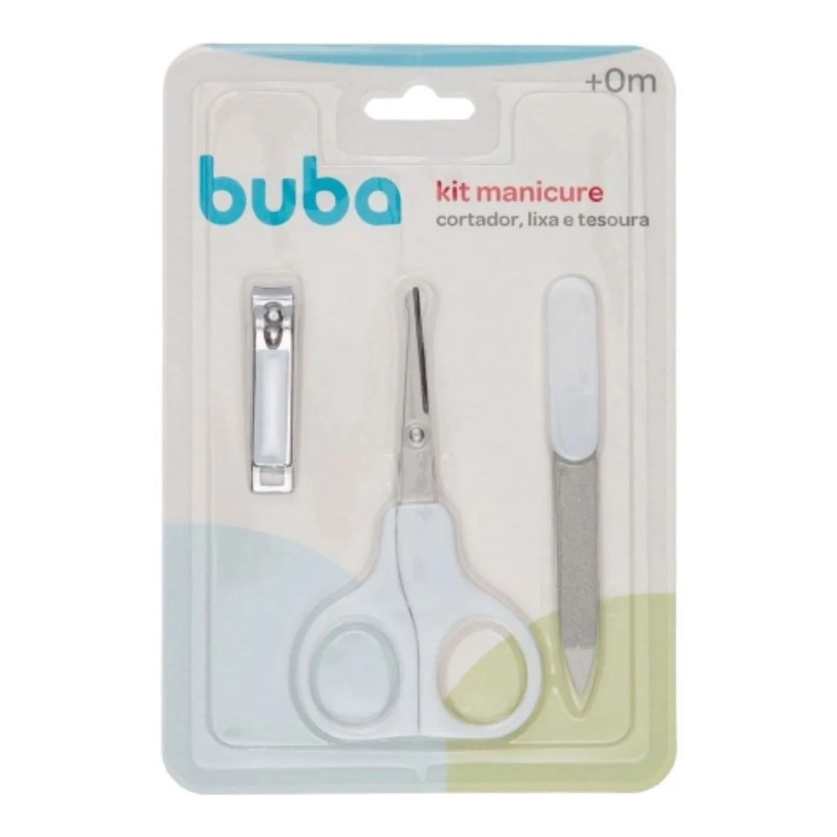 Kit Manicure E Pedicure 3 Peças Para Bebês E Crianças Buba Branco