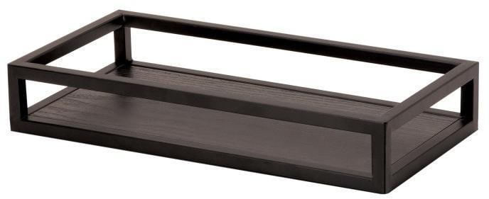 Bandeja Mart Collection Em Madeira E Metal Preto