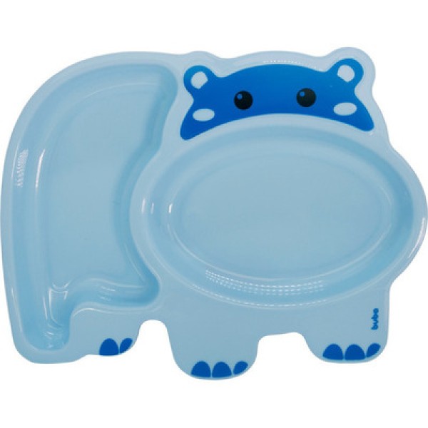 Prato Buba Hipopótamo com Divisória Azul