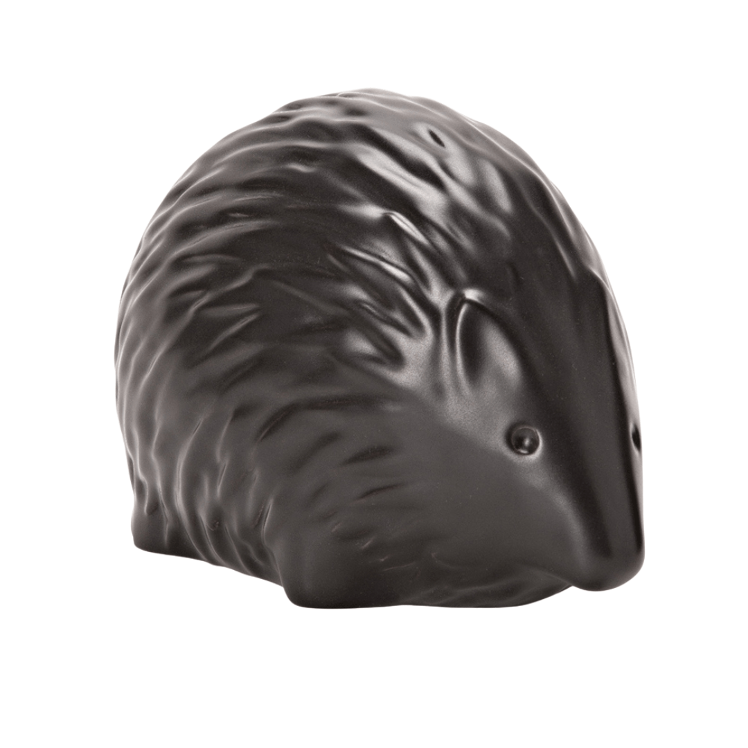 Escultura Ouriço em Cerâmica Preto 9cm