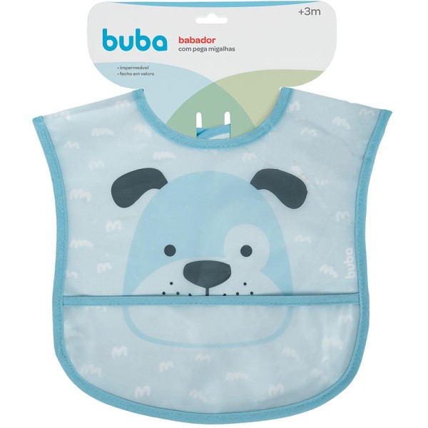 Encontraproduto.com.br - Babador com Bolso - Buba - Cachorrinho - Azul