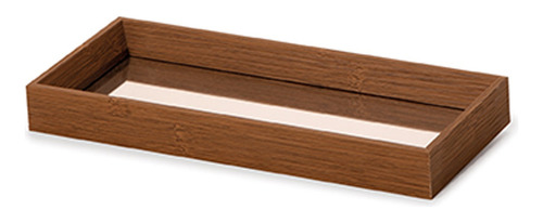 Bandeja Retangular Em Mdf Com Espelho 28,5cm