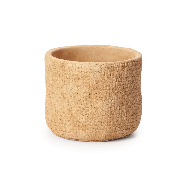Encontraproduto.com.br - Vaso Cachepot em Cimento Estilo Trançado 14cm Mart