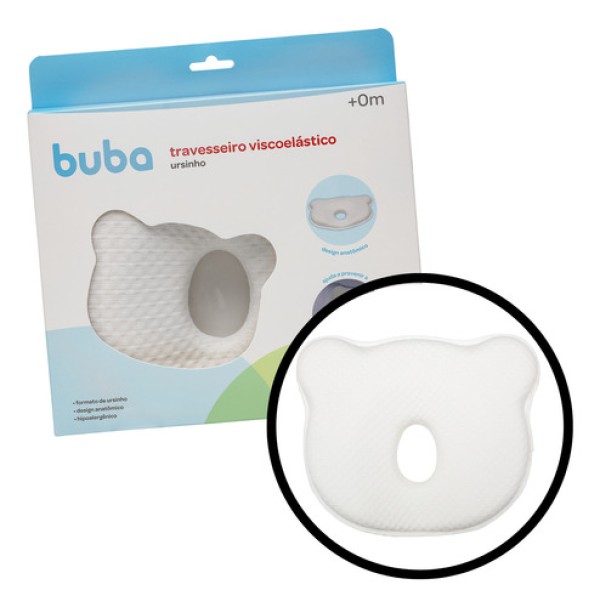 Encontraproduto.com.br - Travesseiro para Bebe Anatomico Viscoelastico Buba
