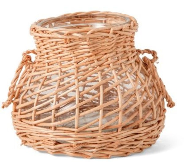 Encontraproduto.com.br - Vaso Vidro com Fibra Mart Presentes