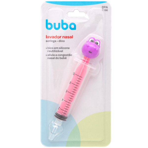 Encontraproduto.com.br - Seringa para Lavagem Nasal Dino Rosa - Buba