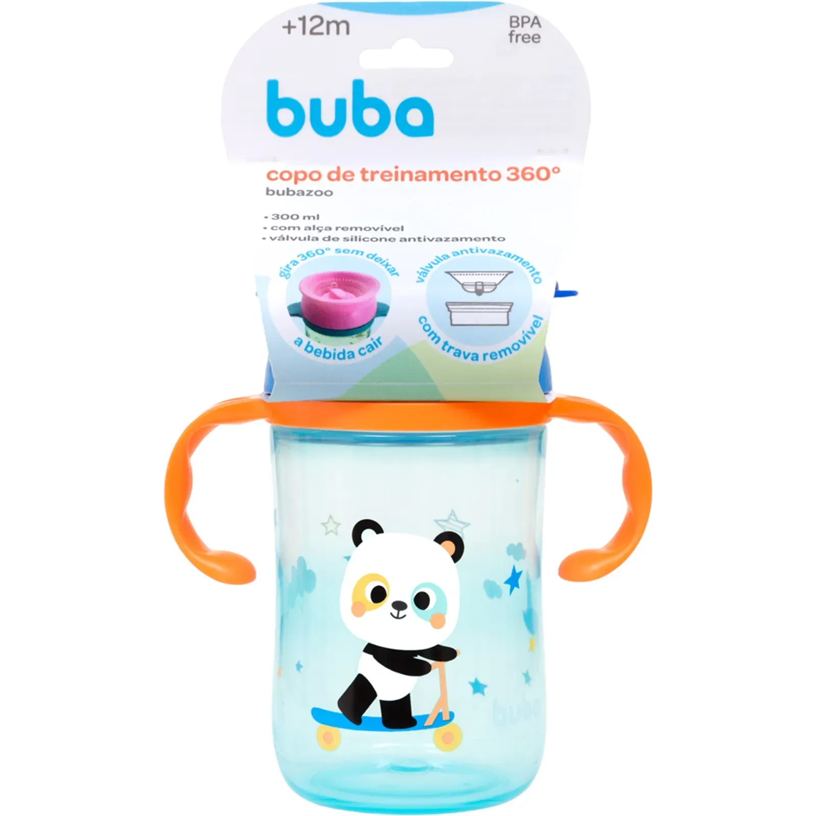 Encontraproduto.com.br - Copo de Treinamento Buba 360° Zoo Panda Colorido