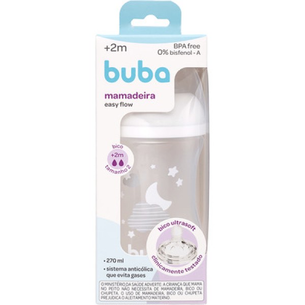 Encontraproduto.com.br - MAMADEIRA EASY FLOW 270ML NUVEM BRANCA -BUBA 17262