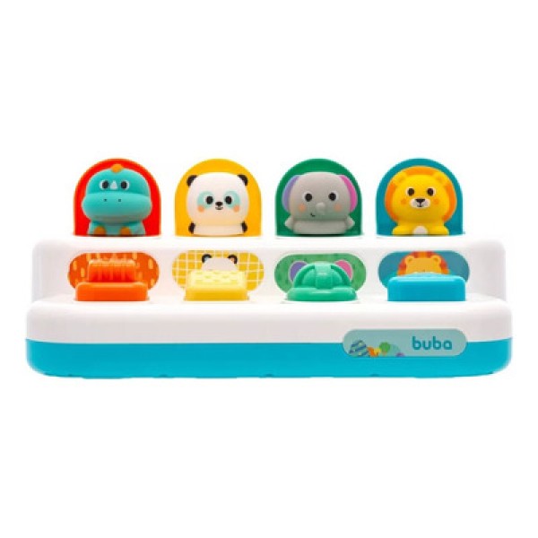 Brinquedo Educativo Buba Pop Up Zoo Colorido