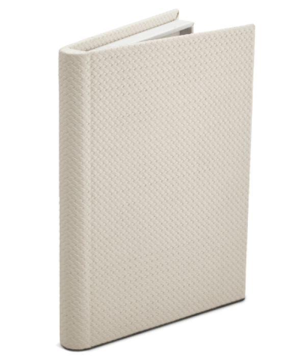 Livro Caixa em Mdf com Revestimento em Pu Off White Mart Presente