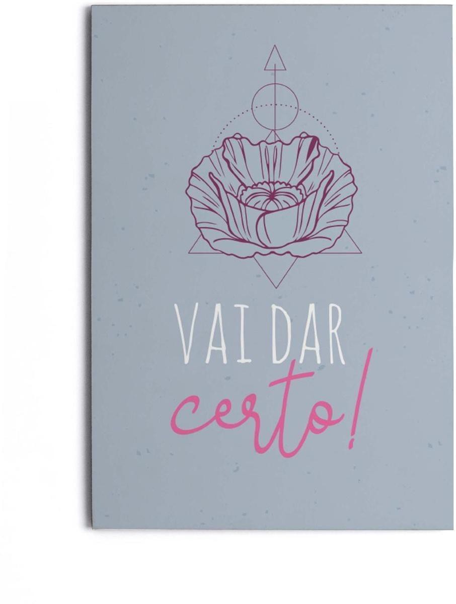 Placa Decorativa Vai Dar Certo MDF 6mm