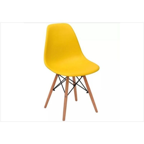 Encontraproduto.com.br - Cadeira Eiffel Charles Eames ABS Base de Madeira Dsw