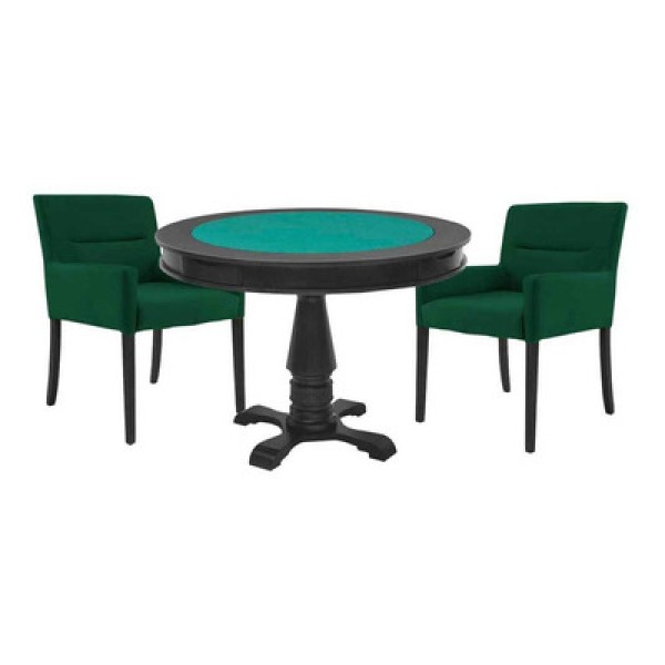 Mesa de Jogos Tampo Reversível com 2 Cadeiras