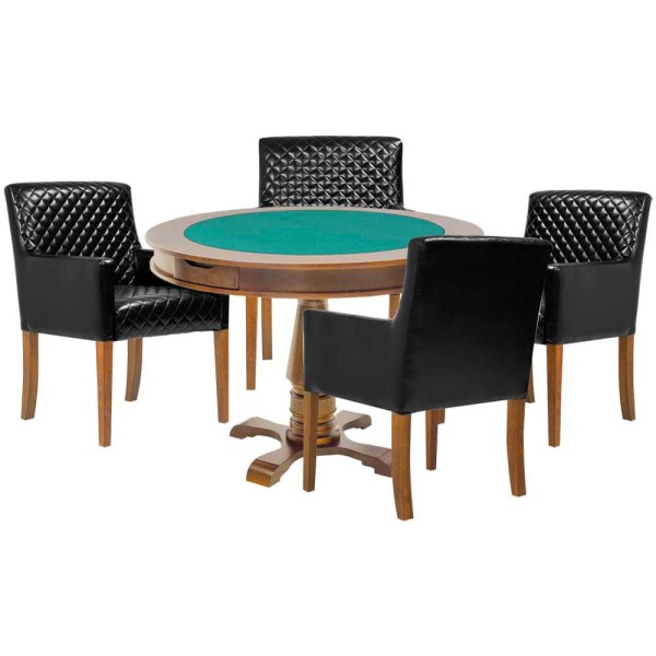 Encontraproduto.com.br - Mesa de Jogos Tampo Reversível com 4 Cadeiras