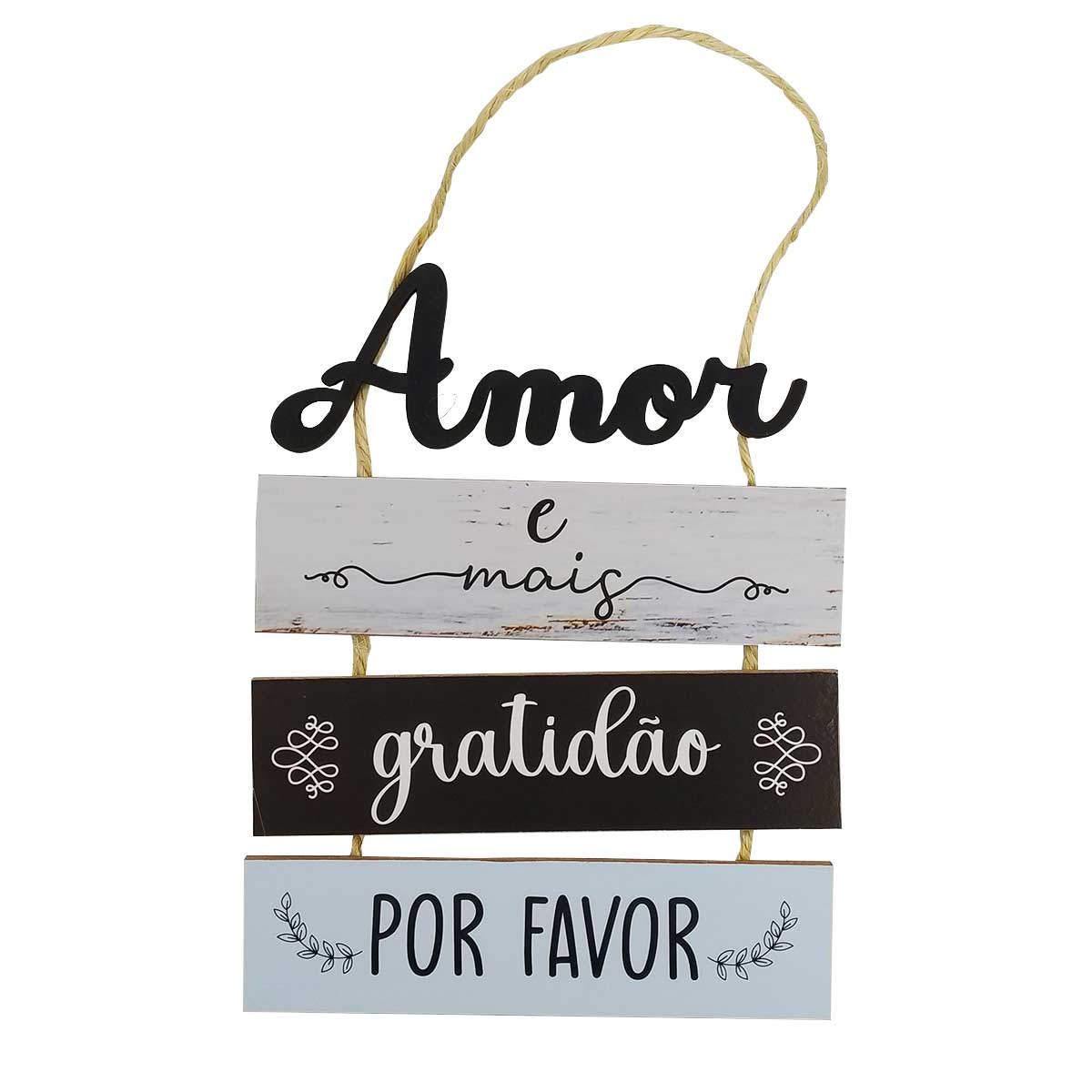 Placa Decorativa Amor 27x22cm em Madeira NSW NSW NAC. IMP