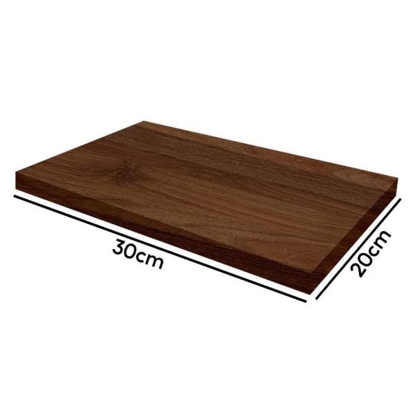 Encontraproduto.com.br - Kit 3 Prateleiras Cor Madeira Mdf 30x20 Suporte Invisível