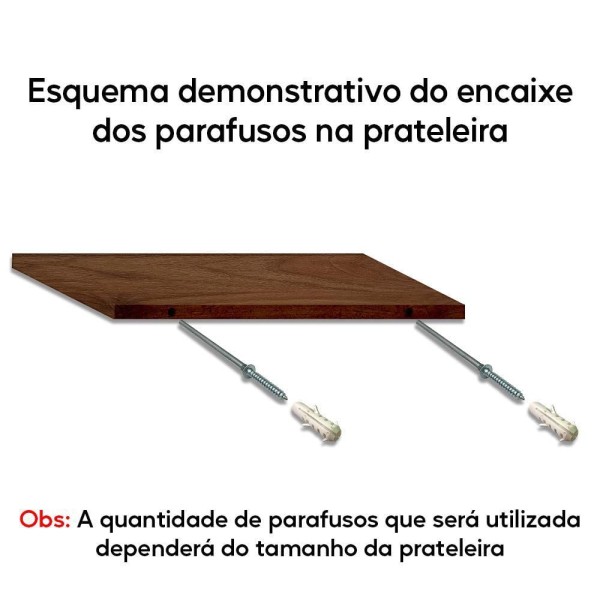 Encontraproduto.com.br - Kit 3 Prateleiras Cor Madeira Mdf 30x20 Suporte Invisível