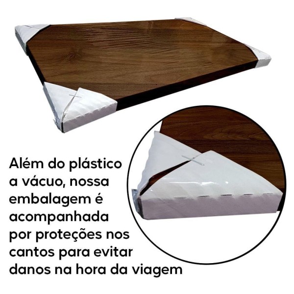 Encontraproduto.com.br - Kit 3 Prateleiras Cor Madeira Mdf 30x20 Suporte Invisível