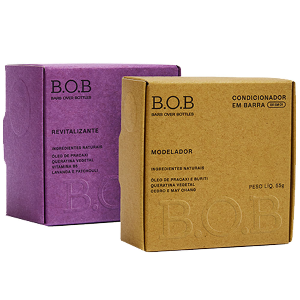 B.O.B Kit – Shampoo Revitalizante + Condicionador Modelador
