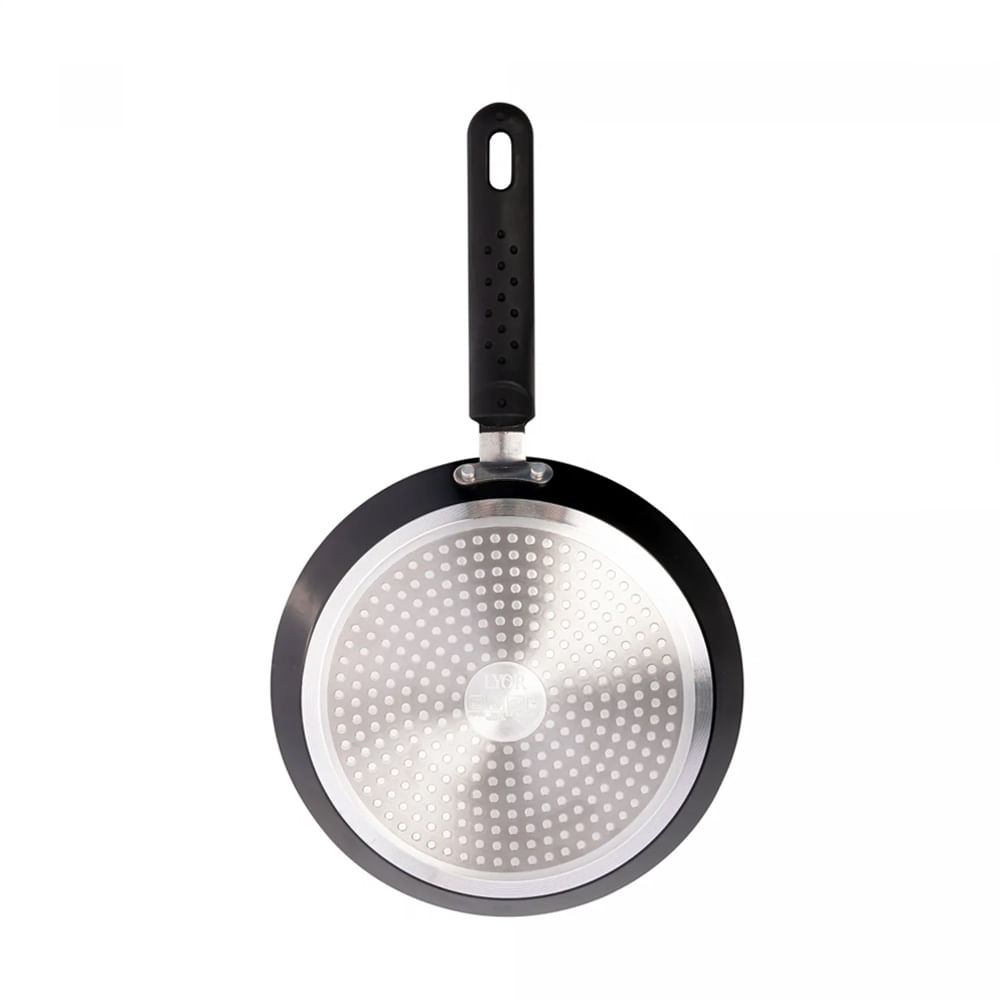 Encontraproduto.com.br - Tapioqueira de Indução em Alumínio com Revestimento Cerâmico Vermelha 22cm - Lyor